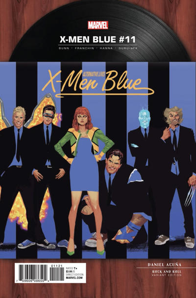 X-Men: Blue #11B [Daniel Acuña 'Rock-N-Roll' Variant] (November 2017)
