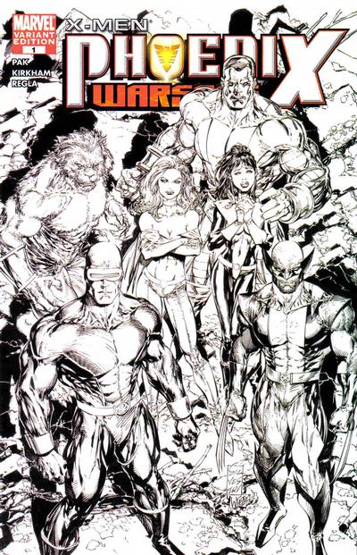 X-Men: Phoenix - Warsong #1B [Black-and-White Variant] (November 2006)
