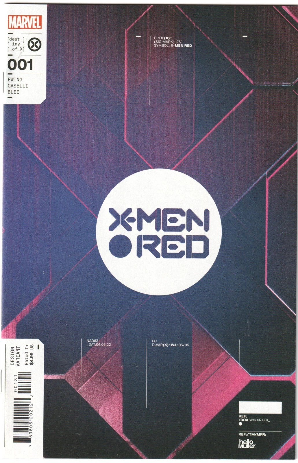 X-Men Red Vol II #1C [Tom Muller Design Variant] (June 2022)