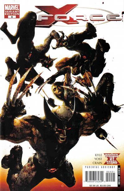 X-Force Vol III #4B [Bloody Variant] (July 2008)