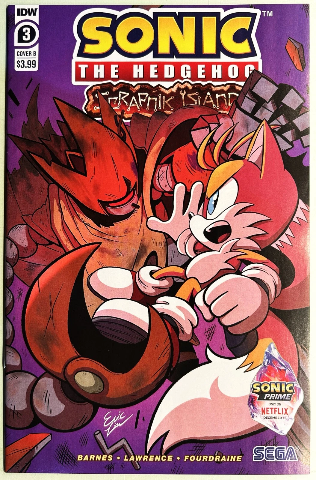 Sonic the Hedgehog: Scrapnik Island #3B [Eric Lide Variant] (December 2022)