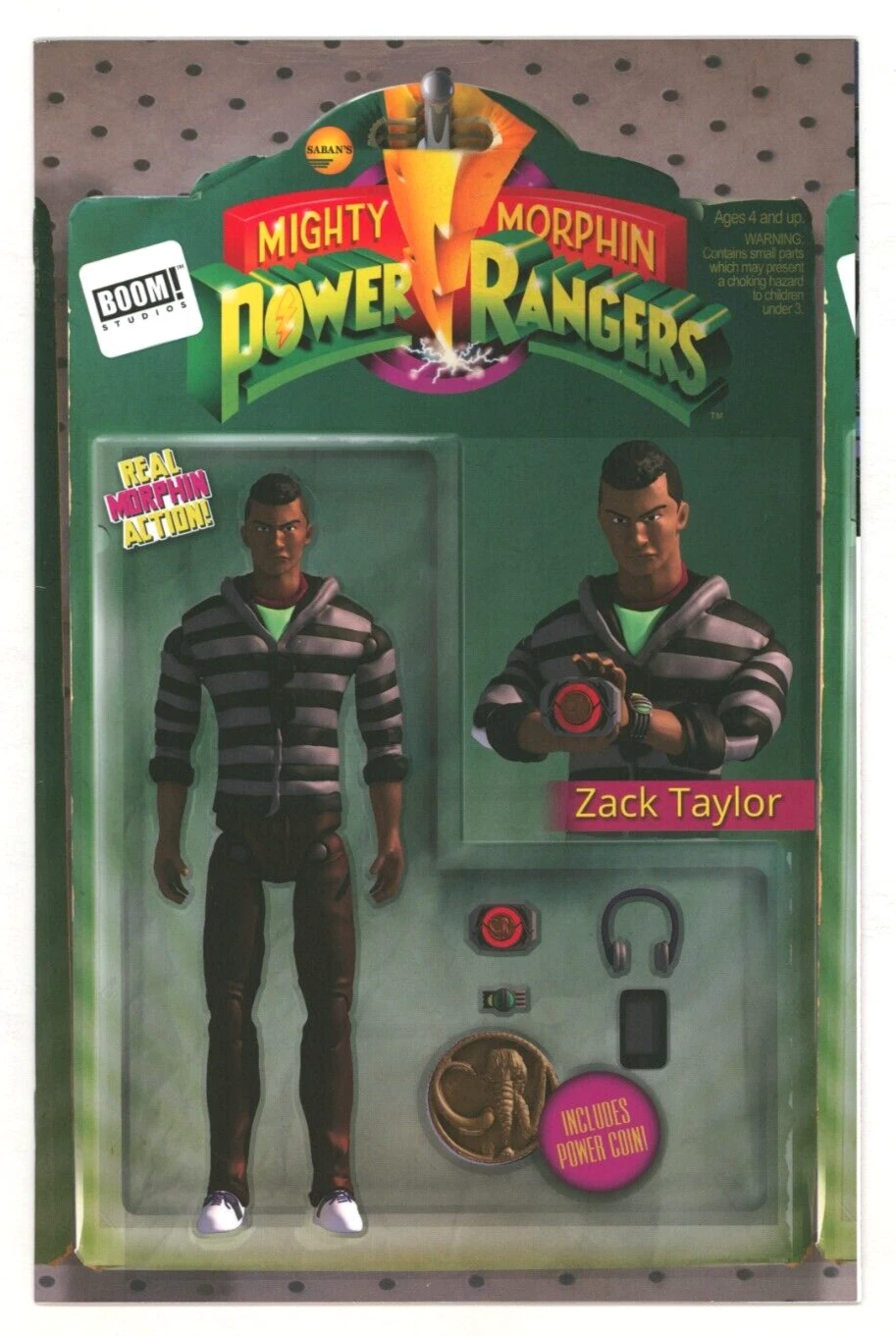 Mighty Morphin Power Rangers #18D [Action Figure Variant Cover - Haskell Mackowski] (August 2017)
