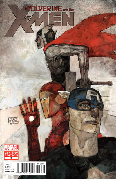 Wolverine & the X-Men #9B [Avengers Art Appreciation Variant by Alex Maleev] (June 2012)