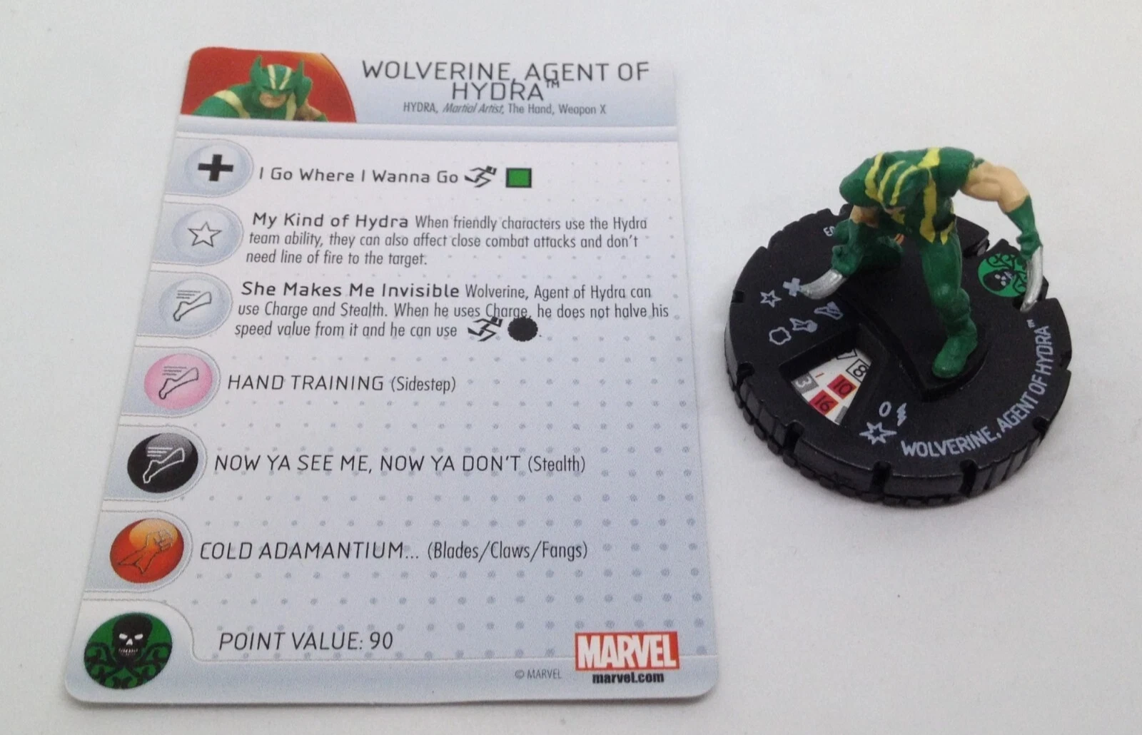 Wolverine, Agent of HYDRA #103 HeroClix Figure with Card Marvel OP Kit