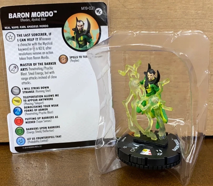 Baron Mordo M19-021 HeroClix Figure with Card Marvel 'Amazing Spider-Man' Set