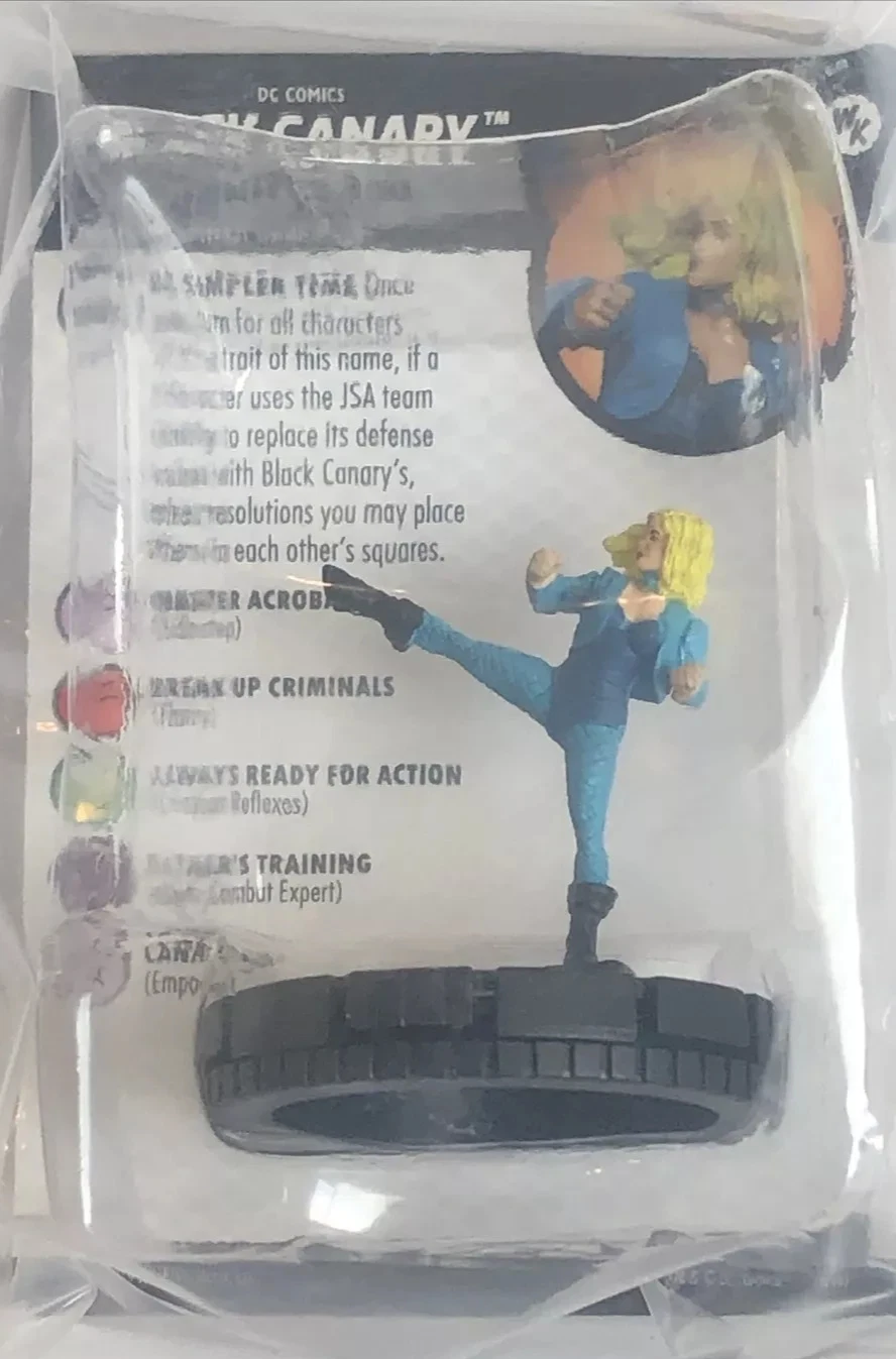Black Canary D19-007 HeroClix Figure with Card DC Organized Play Kit
