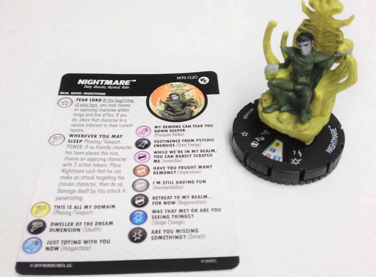 Nightmare M19-020 HeroClix Figure with Card Marvel 'Amazing Spider-Man' OP Kit