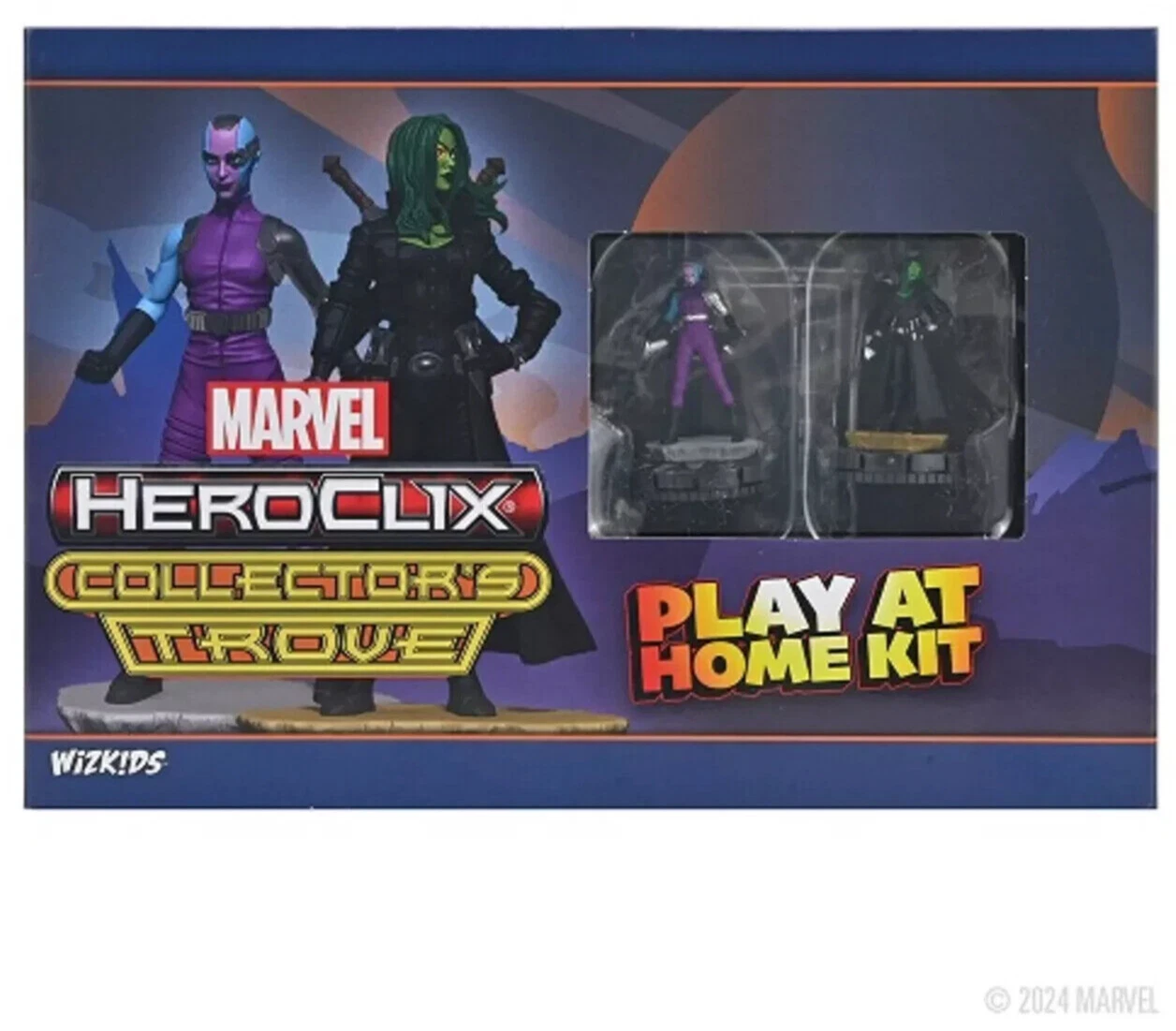 Marvel WizKids HeroClix Collector's Trove Play at Home Kit (Gamora and Nebula figures with cards)