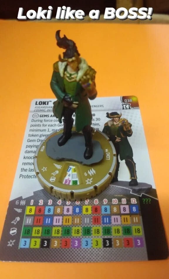 Loki #038 HeroClix Figure with Card Marvel Collector's Trove Chase