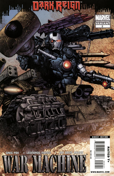 War Machine Vol II #2 Second Printing (March 2009)