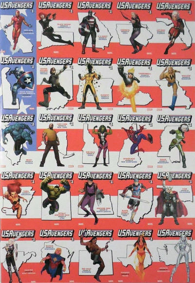 U.S. Avengers #1RI [Retailer Incentive Bonus Wraparound 50 States Variant by Rod Reis] (March 2017)