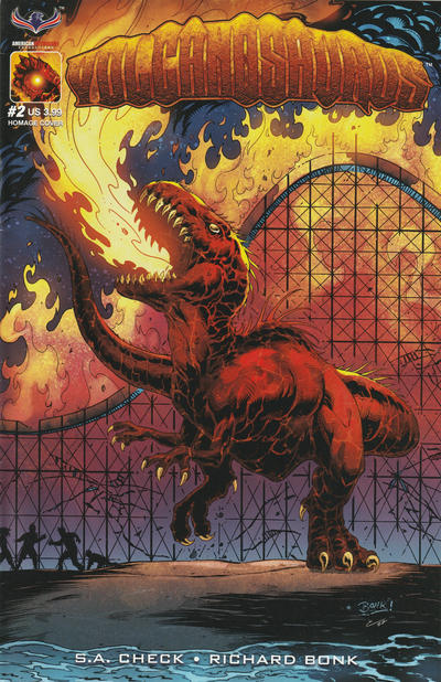 Volcanosaurus #2 [Cover B Rich Bonk V-Rex Homage Variant] (2017)
