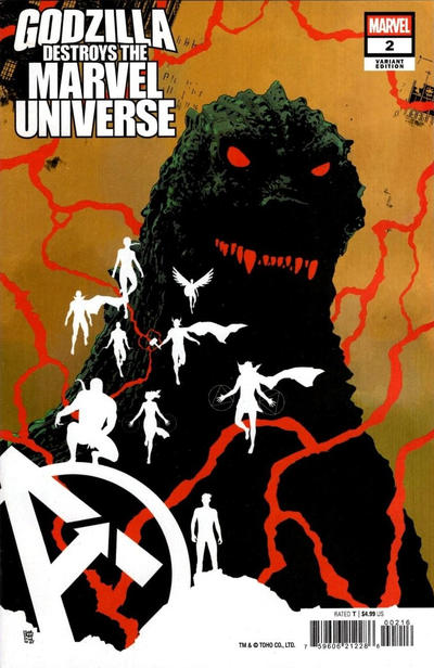 Godzilla Destroys the Marvel Universe #2P [Andrea Sorrentino Variant] (October 2025)