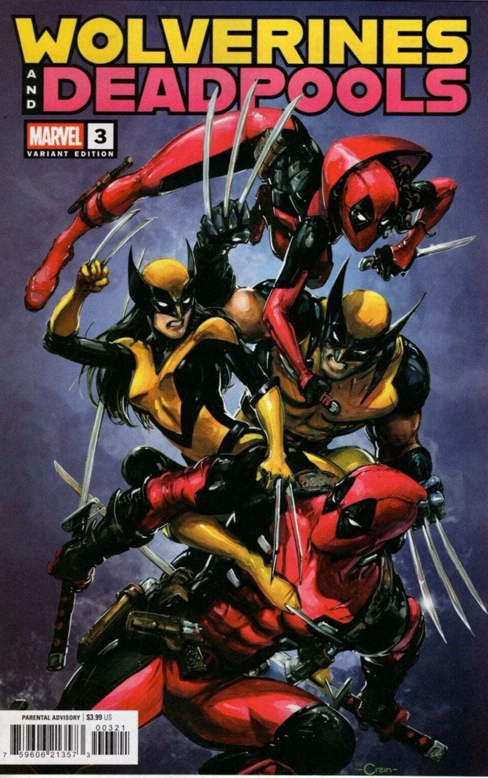 Wolverines & Deadpools #3B [Clayton Crain Variant] (November 2025)