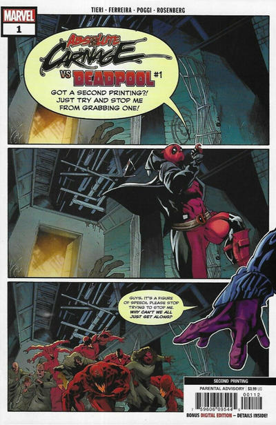 Absolute Carnage vs. Deadpool #1 [Second Printing - Marcelo Ferreira Variant] (October 2019)