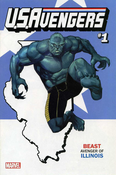 U.S. Avengers #1Z  [Illinois State Avenger Beast Variant by Rod Reis] (March 2017)