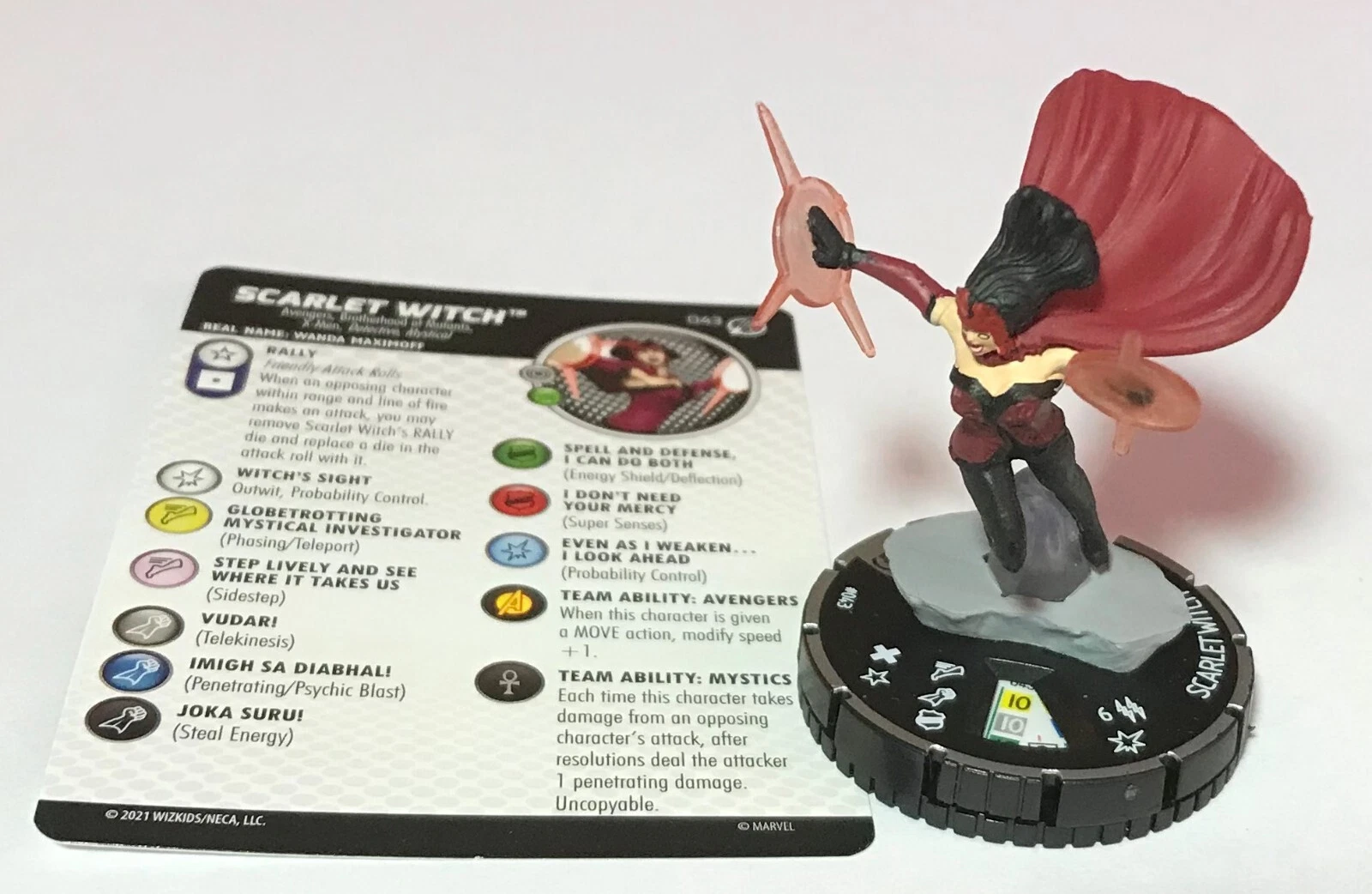 Marvel Scarlet Witch #043 Heroclix Avengers Fantastic Four Empyre Rare Figure With Card