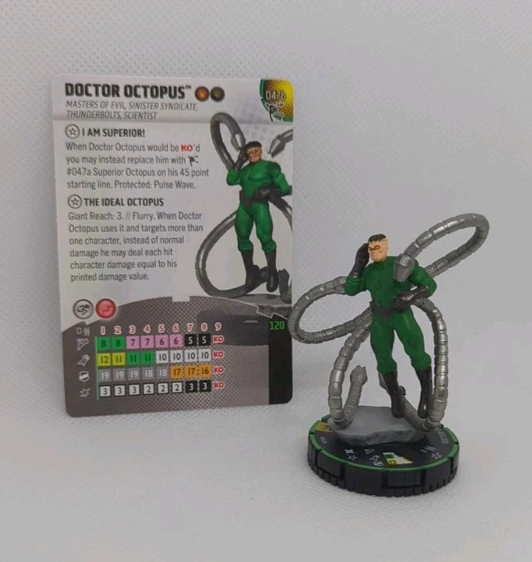 Marvel HeroClix Spider-Verse Doctor Octopus #047b Super Rare Prime Figure With Card