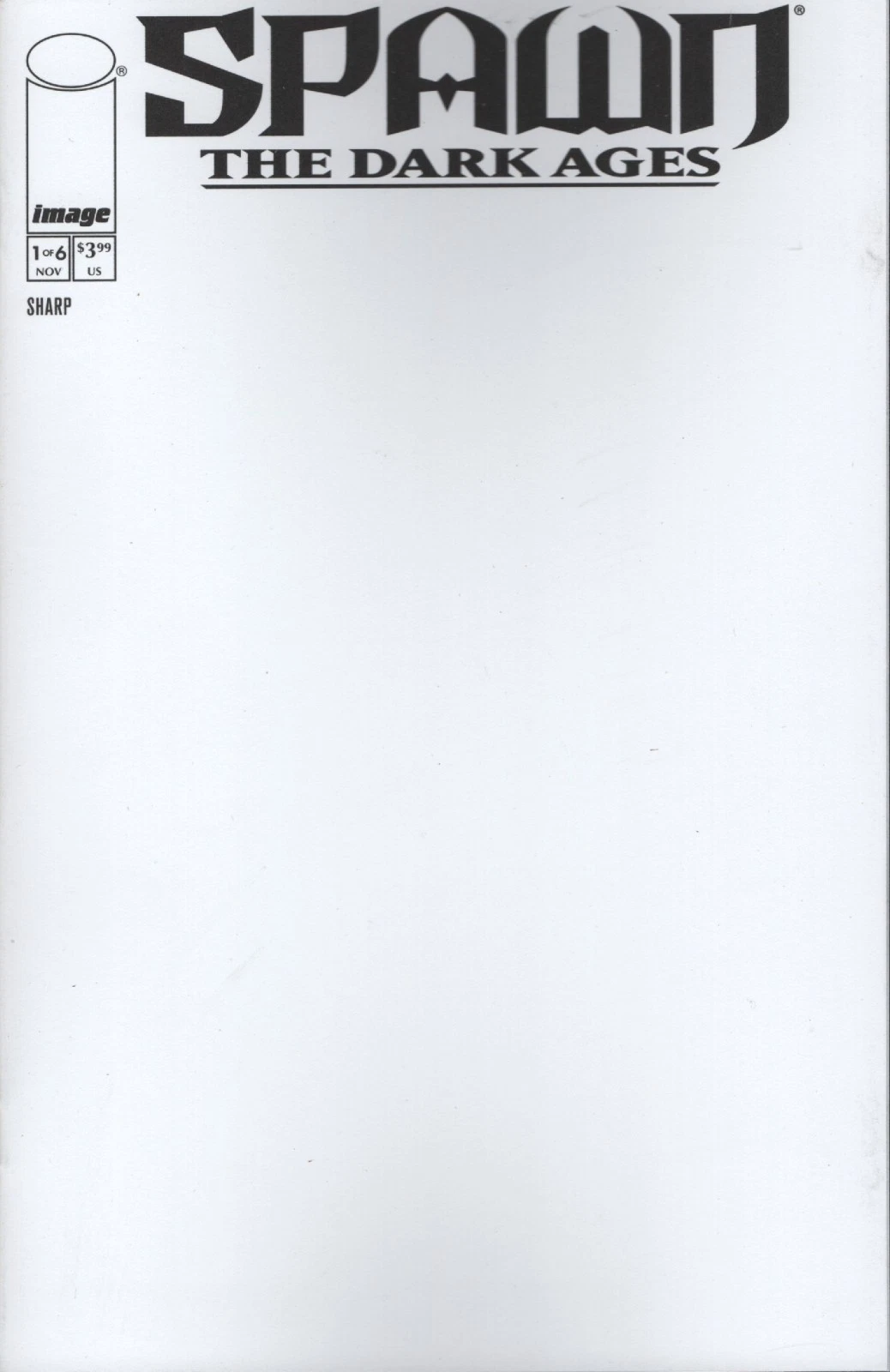 Spawn: The Dark Ages #1B [Blank Sketch Variant] (November 2025)