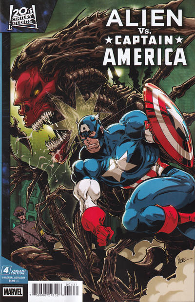 Alien vs. Captain America #4C [Kaare Andrews Variant] (April 2026)