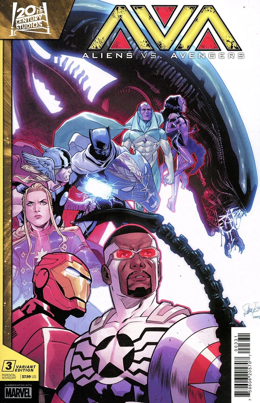 Aliens vs. Avengers #3C [Elena Casagrande Variant] (April 2025)