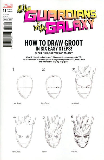 All-New Guardians of the Galaxy #11B [Chip Zdarsky 'How to Draw Groot' Variant] (December 2017)
