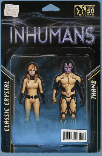 All-New Inhumans #1E [John Tyler Christopher Action Figure Two-Pack Variant (Classic Crystal and Thane)] (February 2016)