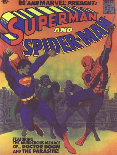 DC and Marvel Present: Superman and Spider-Man (Treasury Edition #28) [Facsimile Foil Edition] [John Romita & Bob Larkin Foil Variant] (April 2026)