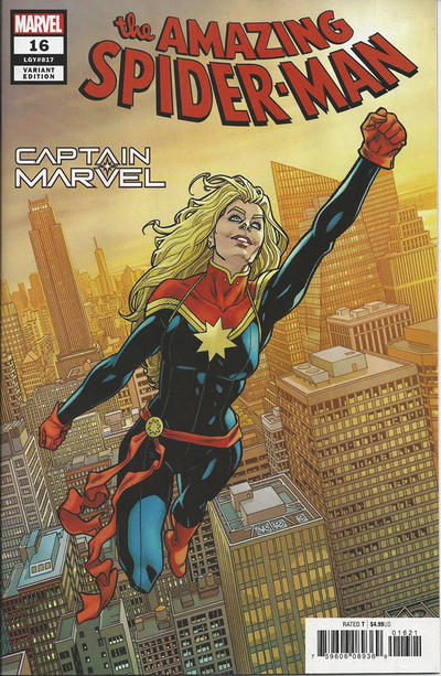 Amazing Spider-Man Vol V #16B [Mike Hawthorne 'Captain Marvel' Variant] (April 2019)