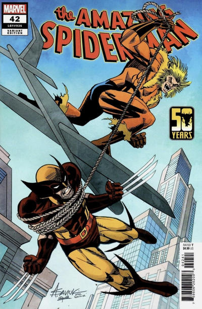 Amazing Spider-Man Vol VI #42D [Alex Saviuk 'Wolverine Wolverine Wolverine' Variant] (March 2024)