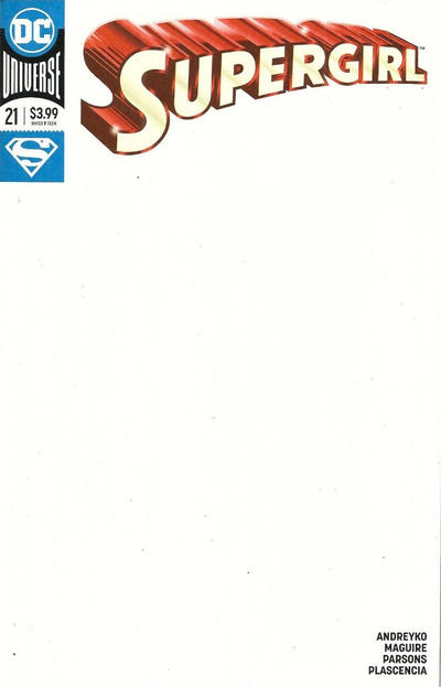 Supergirl Vol VII #21C [Blank Variant] (October 2018)