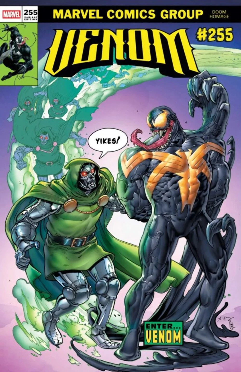 Venom Vol VI #255B [Andrei Bressan Doom Homage Variant] (May 2026)