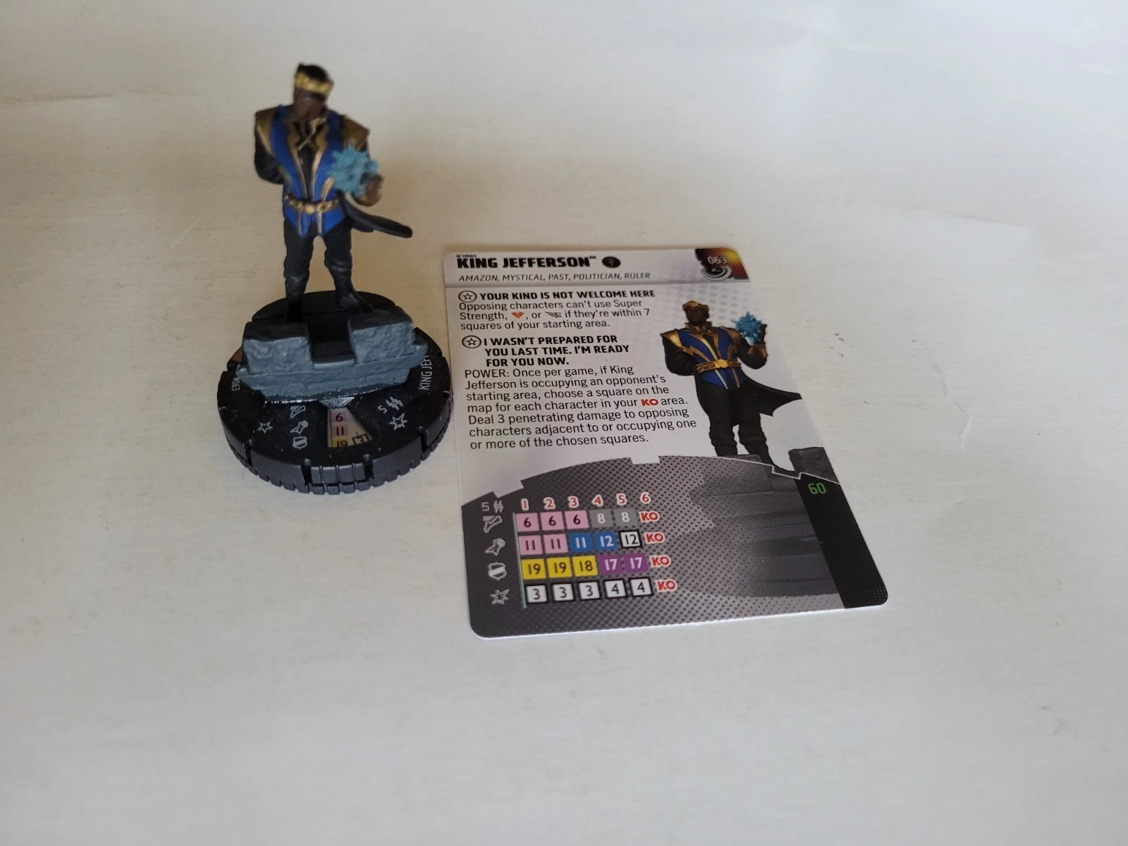 DC King Jefferson 063 Masters of Time HeroClix Figure with Card