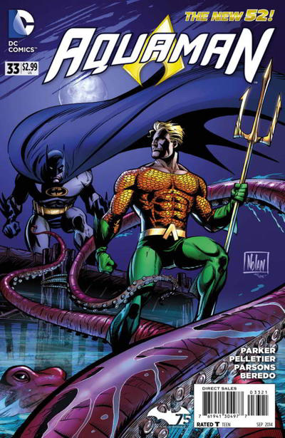 Aquaman Vol VII #33B [Batman 75th Anniversary Variant] (September 2014)