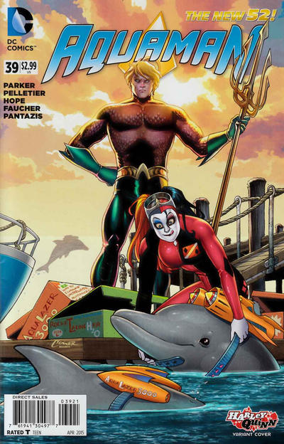 Aquaman Vol VII #39B [Harley Quinn Variant] (April 2015)