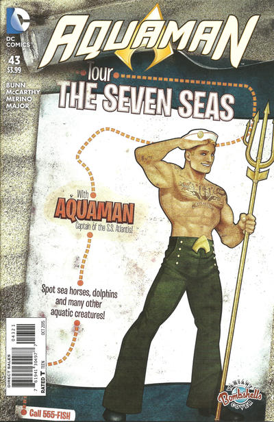 Aquaman Vol VII #43B  [Ant Lucia DC Bombshells Variant] (October 2015)