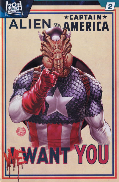 Alien vs. Captain America #2C [Mark Brooks Variant] (February 2026)