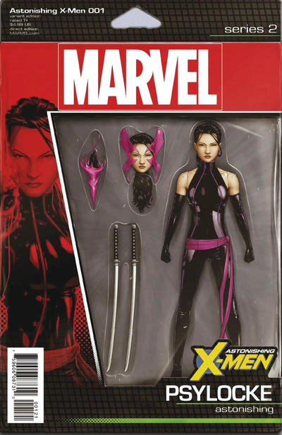 Astonishing X-Men Vol IV #1B [John Tyler Christopher Action Figure Variant (Psylocke)] (September 2017)