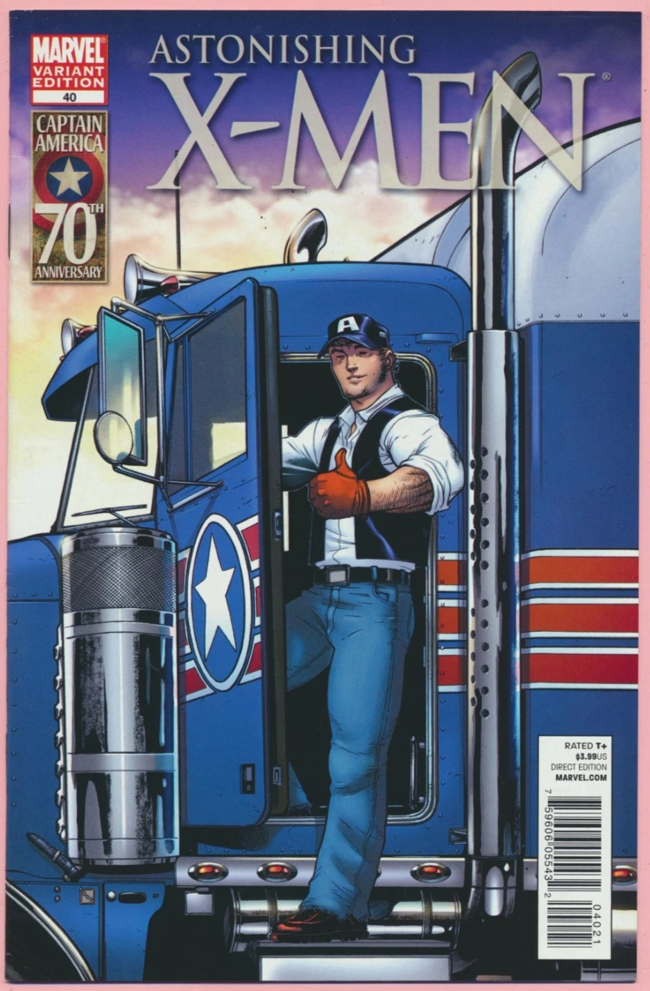Astonishing X-Men Vol III #40B [Ed Mcguinness 'I Am Captain America' Variant] (September 2011)