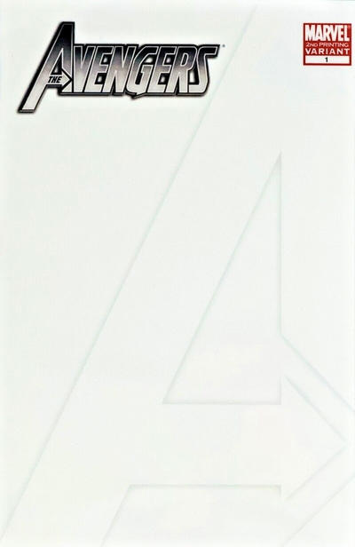 Avengers Vol IV #1 [Second Printing Blank Variant] (July 2010)