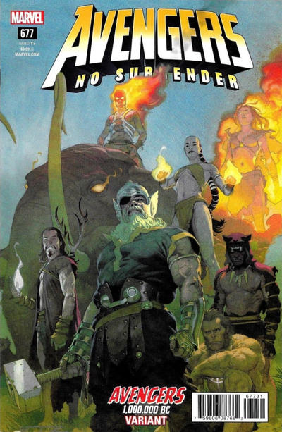 Avengers Vol VI #677B [Esad Ribic 'Avengers 1,000,000 BC' Variant] (March 2018)