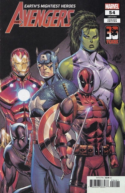 Avengers Vol VII #54D [Rob Liefeld Deadpool 30th Anniversary Variant] (May 2022)