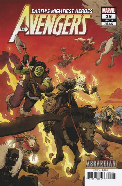 Avengers Vol VII #18B [Paolo Rivera 'Asgardian' Variant] (June 2019)
