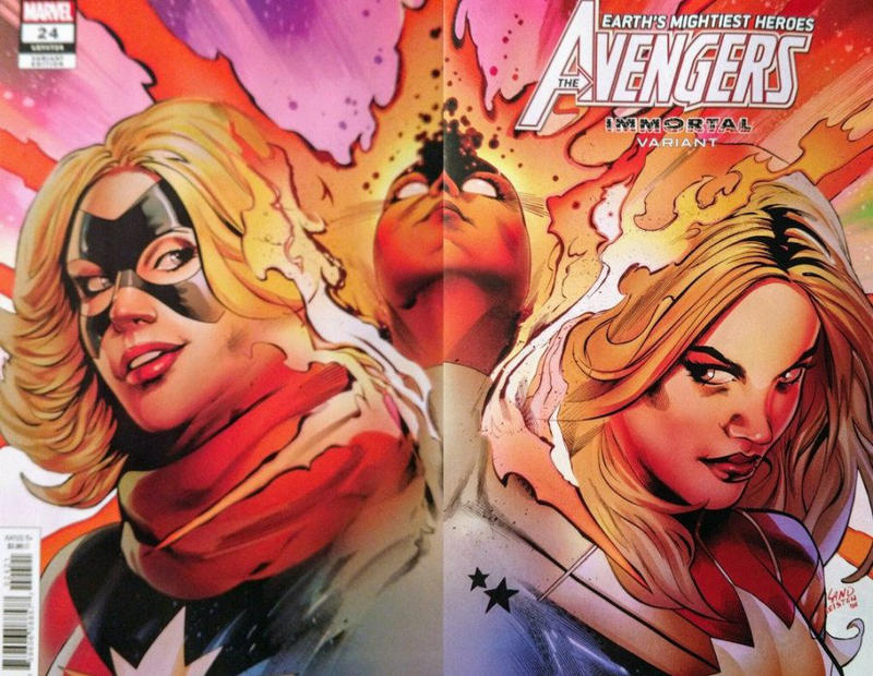 Avengers Vol VII #24B [Greg Land, Jay Leisten & Frank D'Armata 'Immortal' Wraparound Variant] (October 2019)