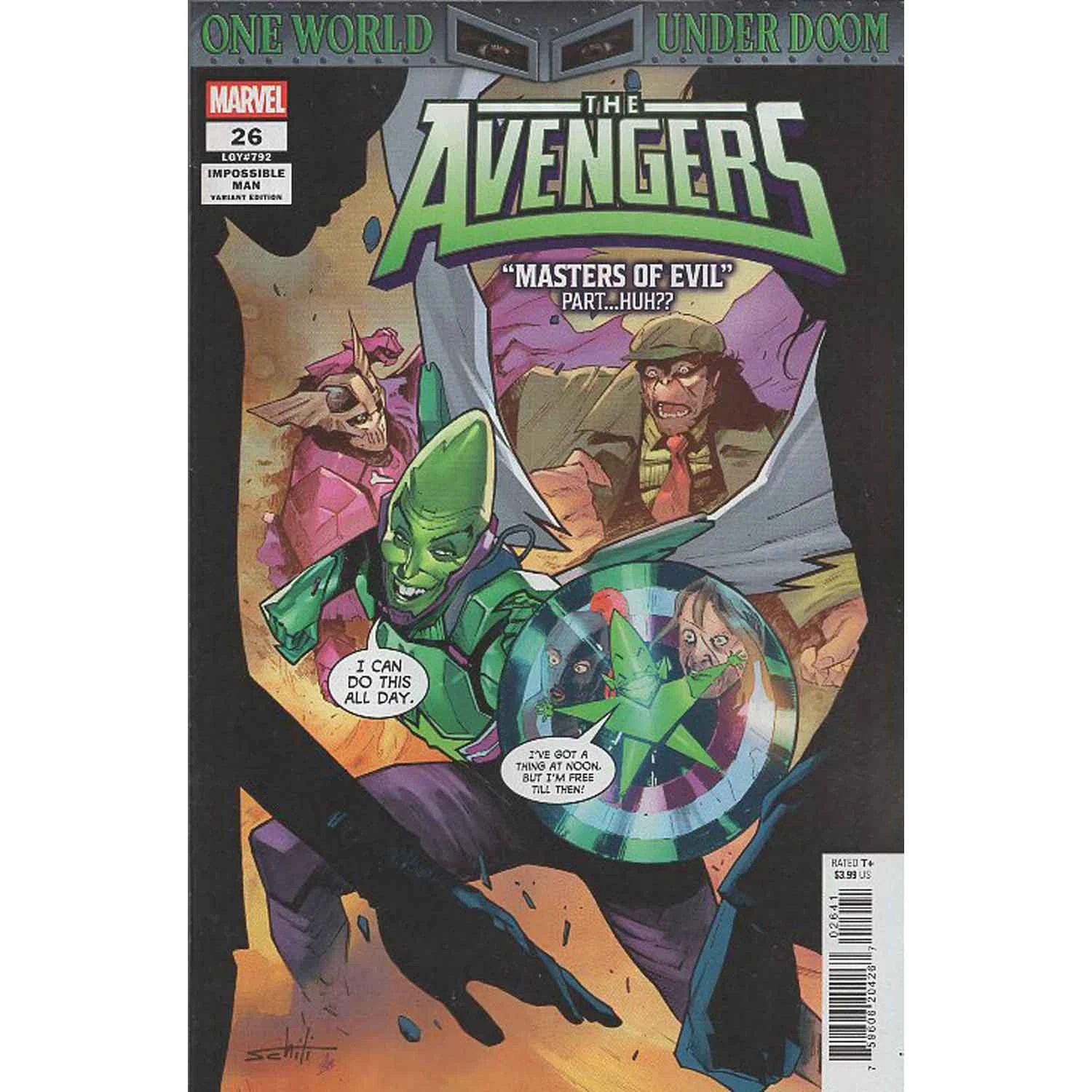 Avengers Vol VIII #26D [Valerio Schiti Impossible Man Pop-Up Variant] (July 2025)